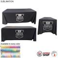 24Hr Express Ship - Sublimated PREMIUM Cloth for 6' table, Drape style, Closed Back, Rounded Corners