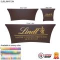 24 Hr Express Ship - Sublimated Stretch Curved Fit Table Throw for 6ft table, 4 sided, Closed Back
