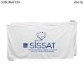 Heavier weight, Plush Velour Terry Cotton Blend White Beach Towel, 30x60, Full Color Sublimation