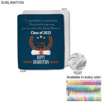 Graduation Blanket in Plush Sherpa Faux Wool Lined Micro Mink, 50x60, Couch size, Sublimated