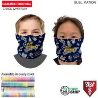 72 Hr Fast Ship - Sublimated Tubular YOUTH Neck Gaiter Facemasks (n stock)
