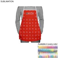Sublimated Polyester Bib Apron, 19x24, White or Stock Colored ties