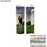 Sublimated Microfiber Terry Trifolded Golf Towel, 5x18