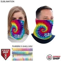 24 Hr Express Ship - Sublimated BEST VALUE lightweight Seamless Neck Gaiter (In stock)