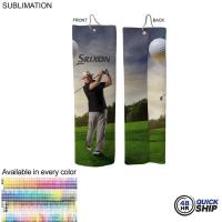 48 Hour Quick Ship - Sublimated Microfiber Terry Trifolded Golf Towel, 5x18