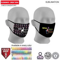 Personalized Sublimated 2ply Antimicrobial Cloth Face mask available in EVERY COLOR