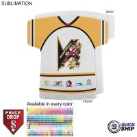 48 Hr Quick Ship - Hockey Jersey Shape Rally Towel, 17x18, Sublimated