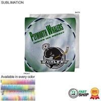 72 Hr Fast Ship - Full Bleed Sublimated Microfiber Rally Towel, 12x12