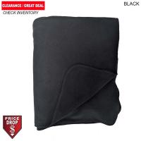 Black Blanket, Size 50"x60", Ultra Soft and Smooth Microfleece Fabric, Blank Only