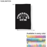 Gym, Workout, Fitness Towel in Plush and Soft Velour Terry Cotton Blend, 15x25, Sublimated 1 side.