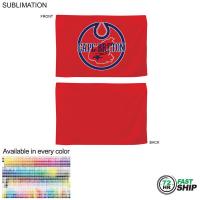 72 Hr Fast Ship - Colored Microfiber Dri-Lite Terry Rally, Sports, Skate Towel, 12x18, Sublimated