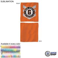 48 Hr Quick Ship - Colored Microfiber Dri-Lite Terry Skate, Cooling, Rally Towel, 10x10, Sublimated