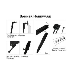Economical X-Stand Banner Hardware