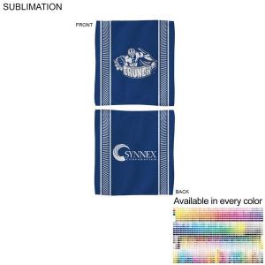 Colored Sublimated Rally, Skate Towels with Jersey stripes, 15x15, Sublimated Edge to Edge 2 sides