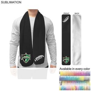 Colored Microfleece Scarf, 8x60, Ultra Soft and Smooth, Sublimated Edge to Edge 1 side