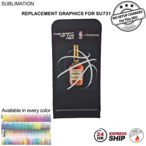 24 Hr Express - Replacement Full Color Graphics Double Sided for 3'W x 78"H EuroFit Straight Wall