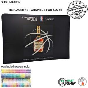 72 Hr Fast Ship -Replacement Full Color Graphics Double Sided for 10'W x 8'H EuroFit Straight Wall