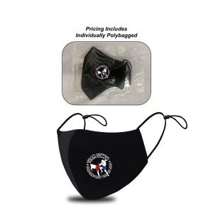 Full Color Transfer, 3-ply Adult reusable cotton cloth facemask with filter pocket, Left side logo