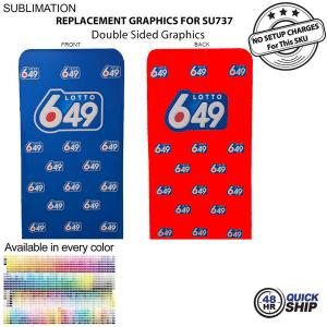 48 Hr Quick Ship - Replacement Full Color Graphics Double Sided for 4'W x 90"H EuroFit Banner