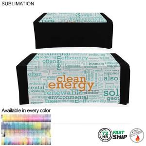 72 Hr Fast Ship - Sublimated Wider Table Runner, 60x60, Covers Front and Top of the table