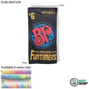 72 Hr Fast Ship - Team Towel in Microfiber Dri-Lite Terry, 30x60, Sublimated Shower Towel
