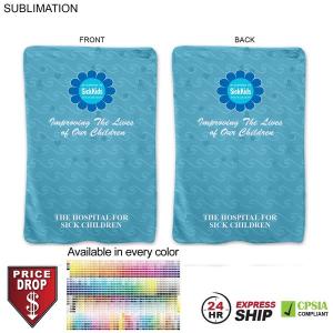 24 Hr Express Ship - Ultra Soft and Smooth Microfleece Baby Blanket 30x40, Sublimated