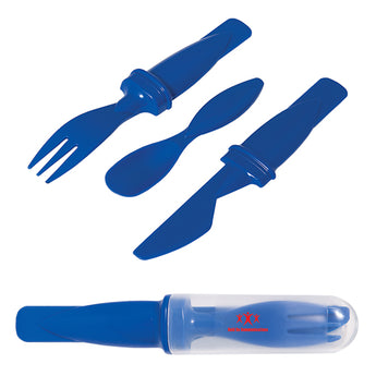 Royal Blue-Clear Lunch Mate Cutlery Set