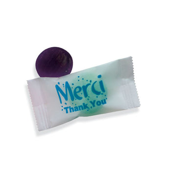 White Stock Wrapped Individual Merci Candy grouped
