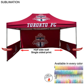 Half Side Wall for 10x15 Tent Kit, Sublimated, Single Sided Print grouped