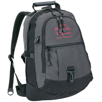 Black with two-toned Grey Backpack: Two-Tone Polyester
