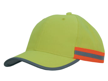 Highviz Green Hi Vis Cap with Reflective Tape