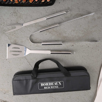Grill Easy 3 Pc. Stainless BBQ Utensil Set With RPET Case grouped