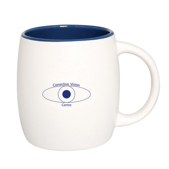 Royal Blue-White 530 Ml. (18 Fl. Oz.) Barrel Mug: Premium