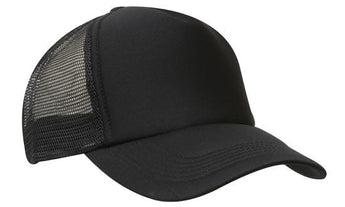 Black Truckers Mesh Cap