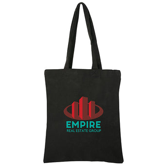 Black Lester Small Cotton Tote Bag
