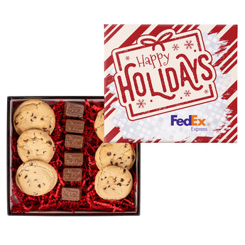 Full Color Chocolate Chip Cookies and Molded Chocolates in Gift Box grouped