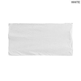 White Colored Microfiber DriLite Terry Beach Towel, 30x60, Sublimated in Any PMS color Edge to Edge 2 side