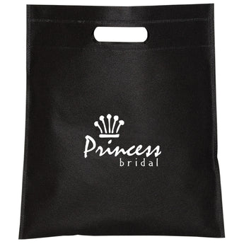 Black Non Woven Cut-Out Handle Tote