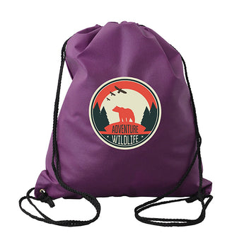 Purple Jumbo Non Woven Drawstring Backpack