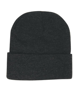 Dark Grey Marle Acrylic Beanie