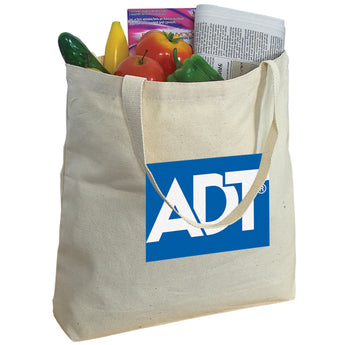 Natural Tote Bag: 18" W x 15.5" H x 4" D
