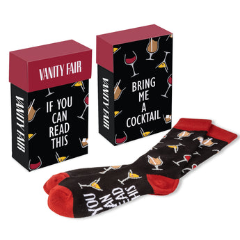 Multicolor ACE Cocktail Themed Socks in Flip Top Box grouped