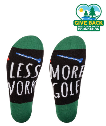 Multicolor ACE Less Work, More Golf Dress Socks grouped