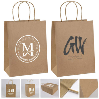 Brown Paper Bag with Handle grouped