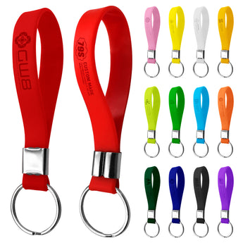 Silicone Wristband Keychain grouped