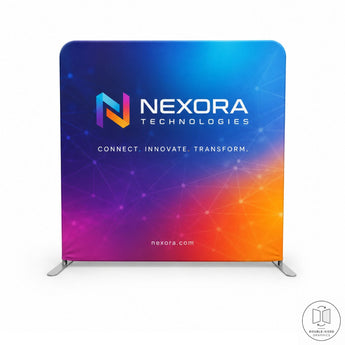 8'W x 8'H EuroFit Tension Fabric Straight Wall Display Kit,Double Sided Graphics, NO SETUP CHARGE grouped