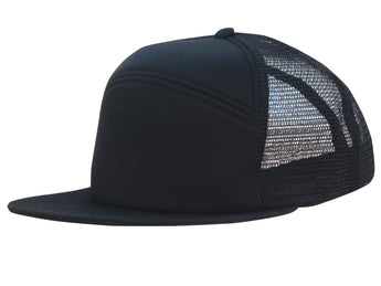 Black Foam Front A Frame Cap with Mesh Back