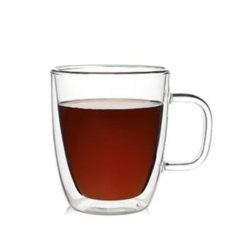14oz. Clear Double Wall Glass Mug grouped