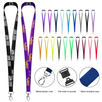 5/8" Polyester Screen Printed Breakaway Lanyard grouped