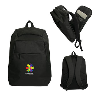 Black Polyshadow Laptop Backpack